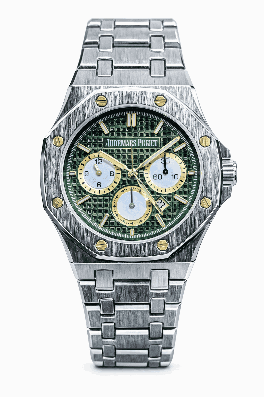 audemars-piguet-green-dial-frontal-view