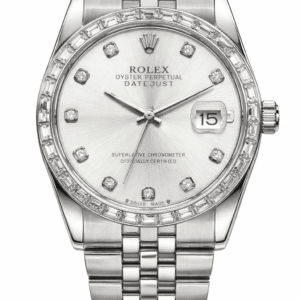 Rolex Diamond white Dial watch-frontal-view