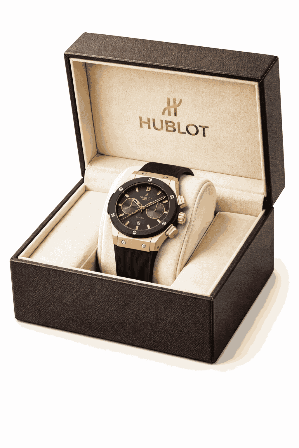 Hublot Black Dial Rose Gold Case watch box packaging