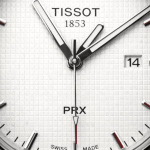 Tissot PRX 1853 White Dial-closeup