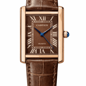 Cartier Tank brown dial front view