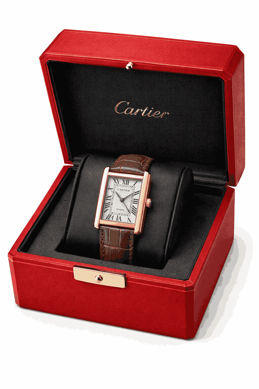 Cartier Tank luxury watch with box