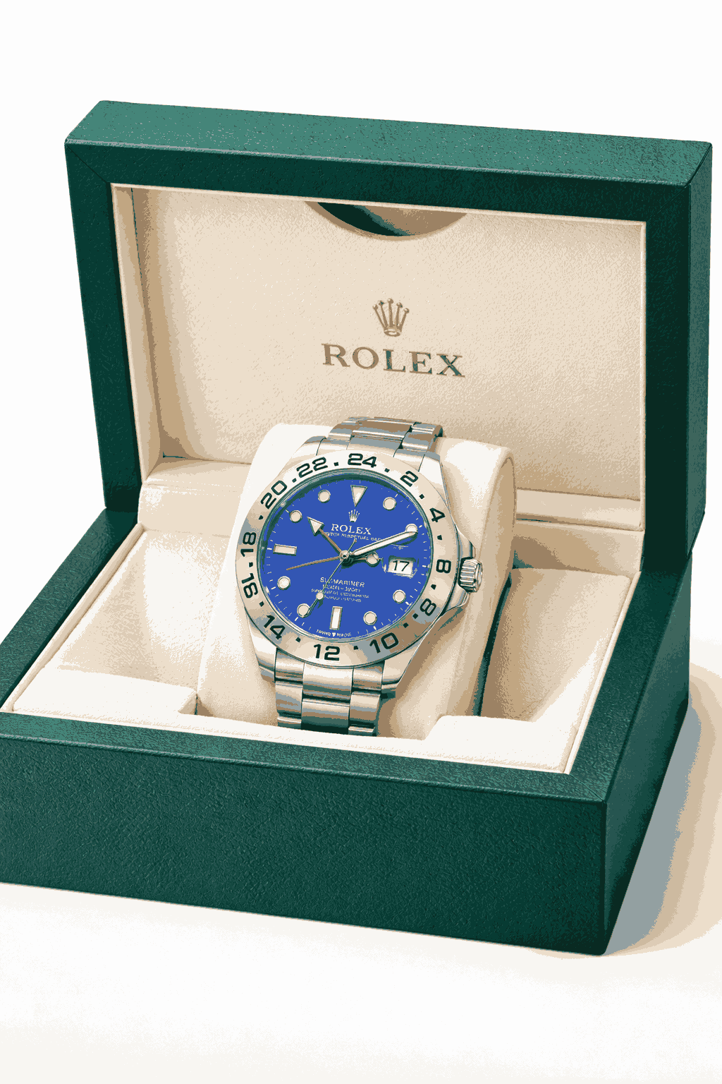 Rolex GMT Master blue dial luxury watch with box