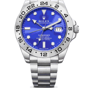 Rolex GMT Master blue dial stainless steel front view