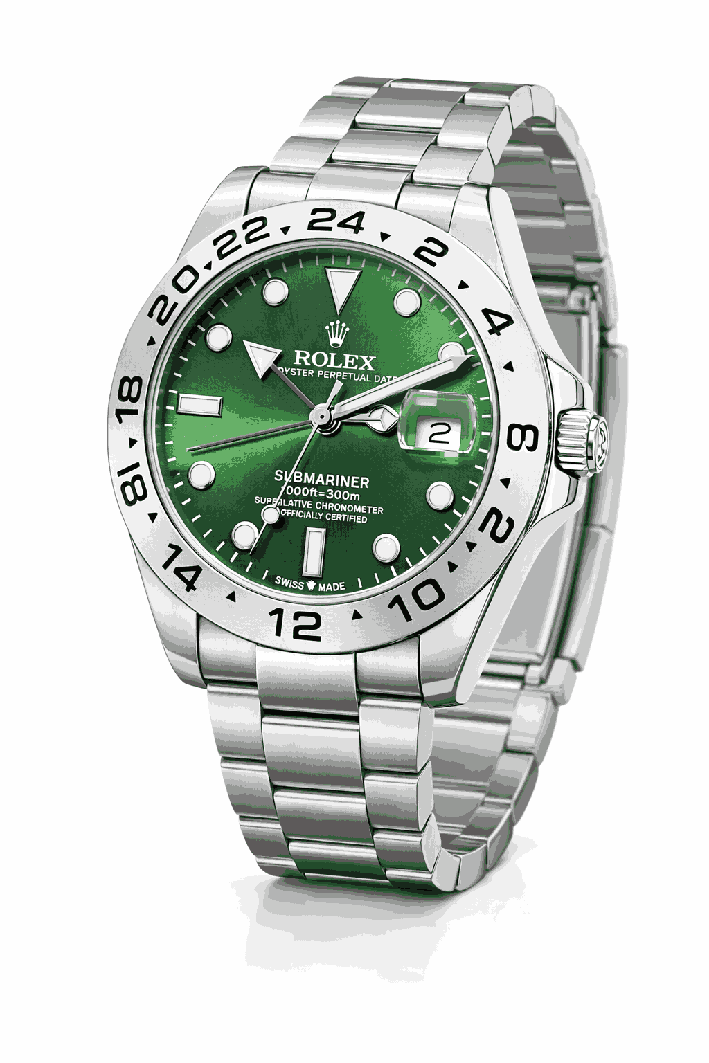 Rolex GMT Master luxury steel watch angled view