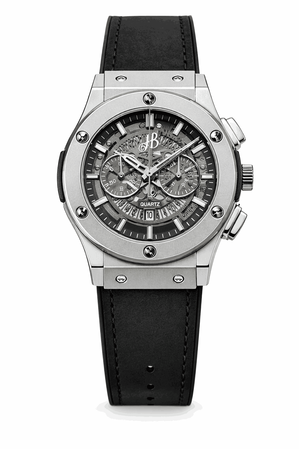 Hublot Skeleton Dial Leather Strap front view