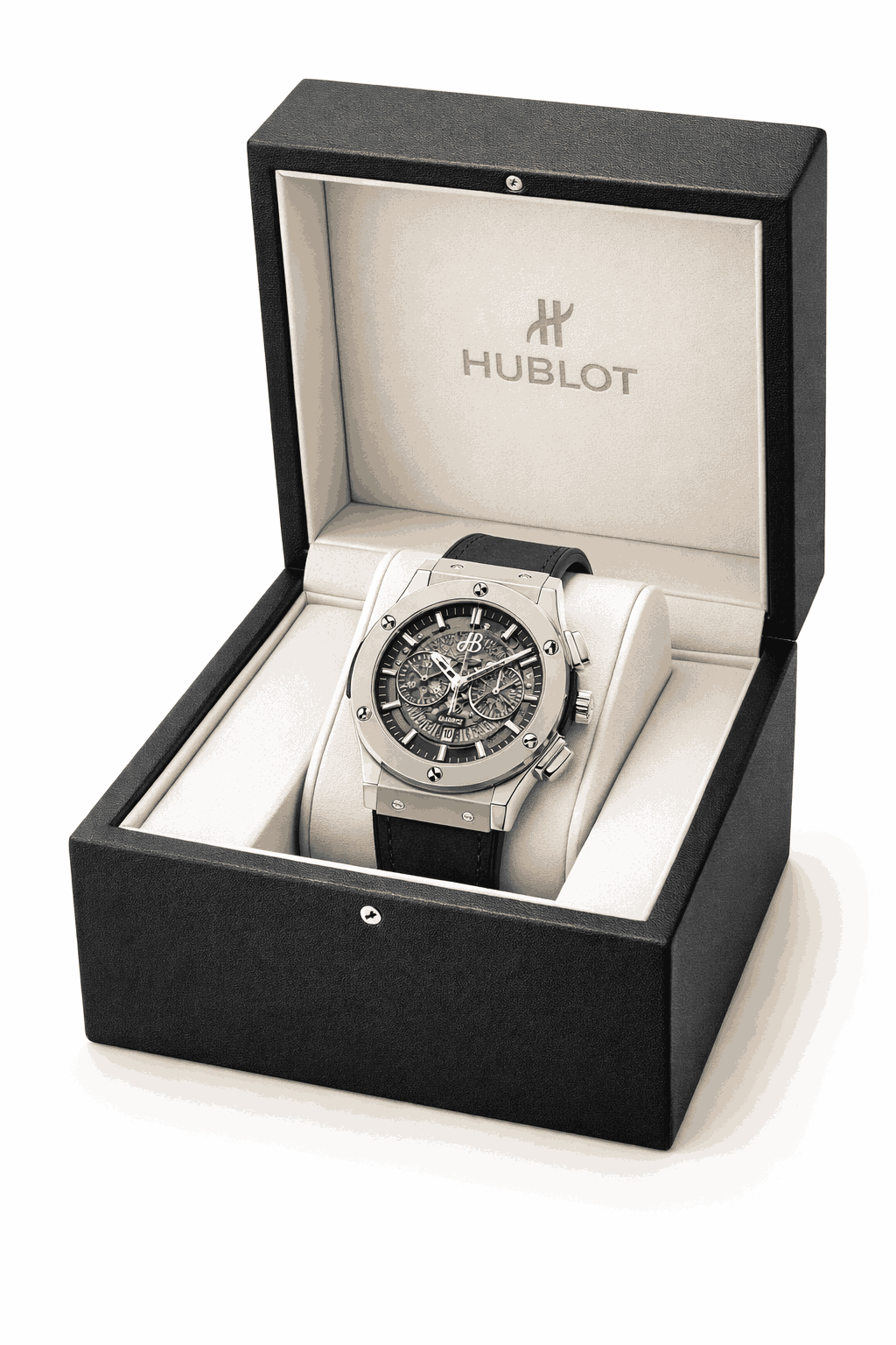 Hublot Skeleton Dial Leather Strap watch packaging