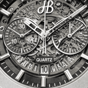 Hublot Skeleton Dial Leather Strap dial close view